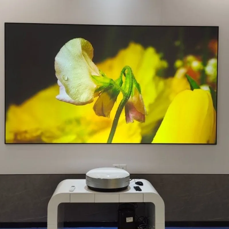 

100" Fresnel 5.0 ALR Projector Screen 9mm Fixed Frame for Laser 4k Projector,Ambient Light Rejecting 16:9 Home Projection Screen