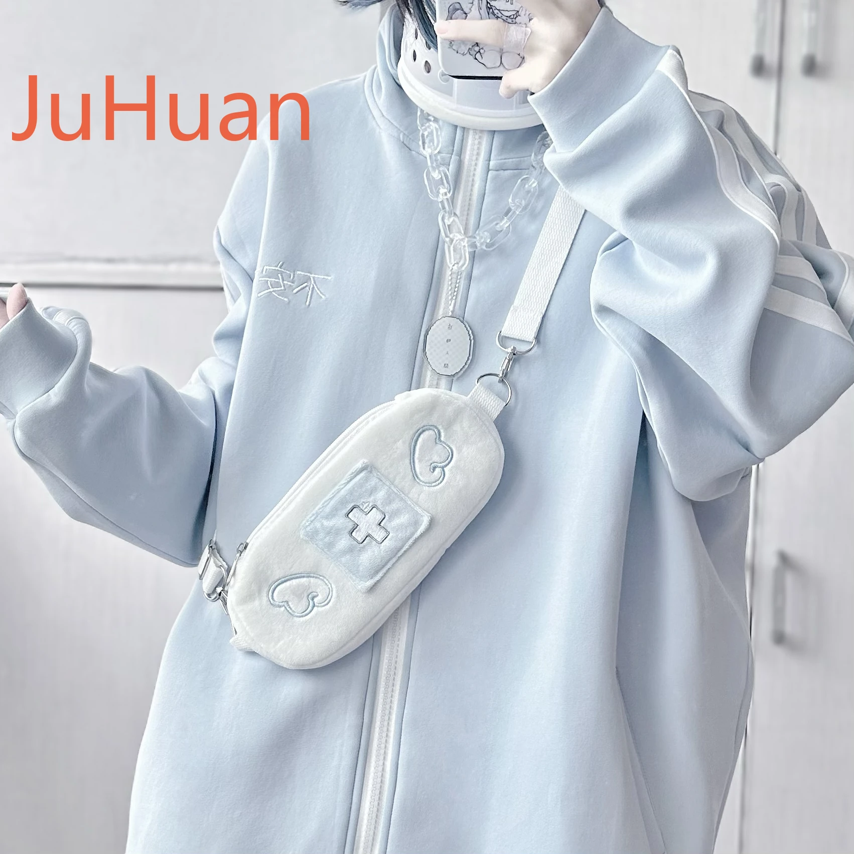 

Band-Aid Plush Angel Mine Women's Bag Water Color Japanese Medical Printed Wings Cute Girl Lolita Crossbody Small Capacity Bag