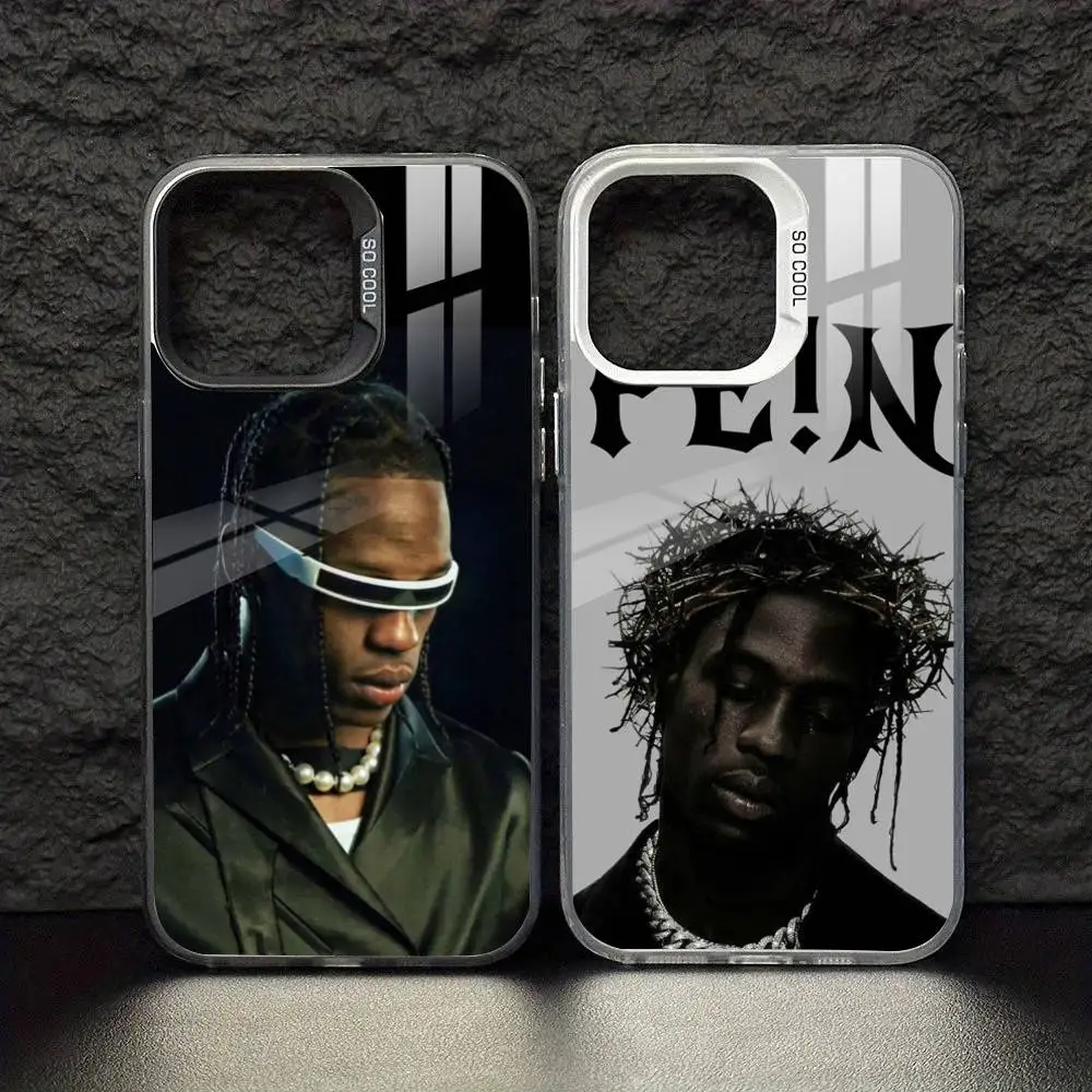 

T-Travis S-Scott Utopia Phone Case For iPhone17, 16,15,14,13,12 Pro Max Black Candy Matte Shockproof Cover