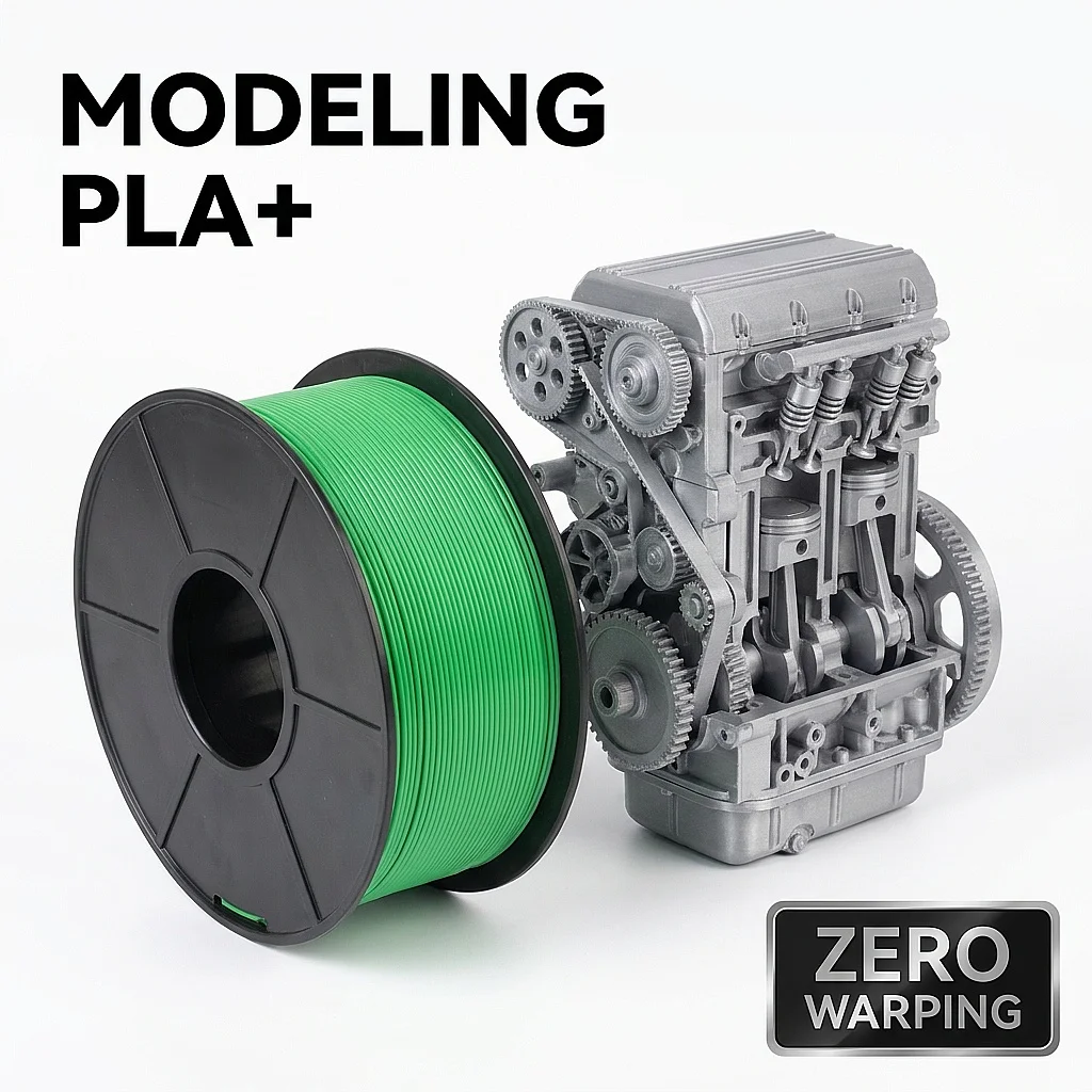 Advanced PLA Plus Filament 1.75mm 1kg High Precision +/-0.02mm Stable Material for Industrial Modeling Prototyping