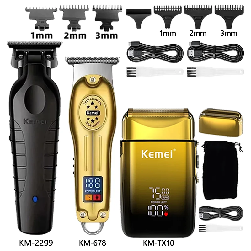 

Kemei Km-2299 Km-678 Km-TX10 Профессиональная машинка для стрижки волос Электрическая машинка для стрижки волос Векторный мотор Машинка для стрижки волос для мужчин