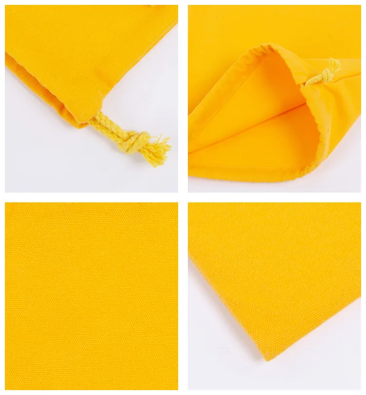 Custom Logo Drawstring Cotton Polyester Cloth Package Bag Spot Blank White Cotton Bundle Mouth Gift Packaging Canvas Storage Bag