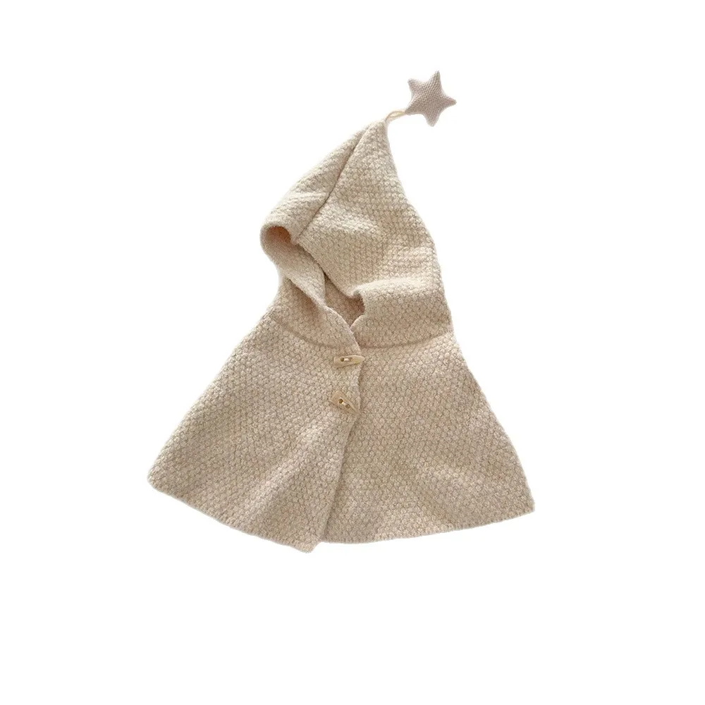 MILANCEL جديد الشتاء الاطفال عباءة 2-6T بلون طفل الفتيات رشاقته كيب موضة فضفاضة ستار الأطفال الدافئة مقنعين سترة #6