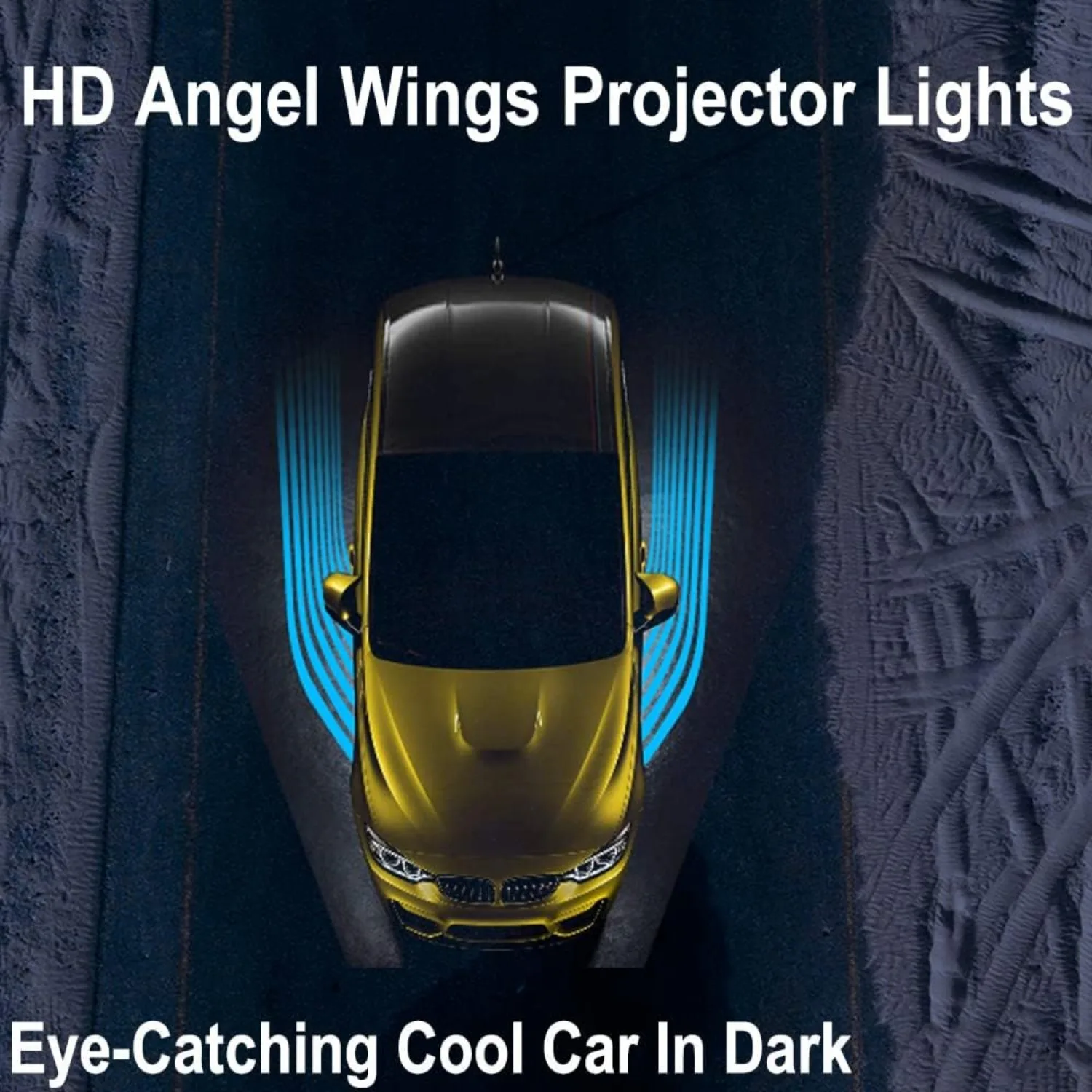 Car Body Projector Lights, HD Angel Wings Door Projector Ghost Shadow Light Kit, LED Welcome Projection Lights-Universal