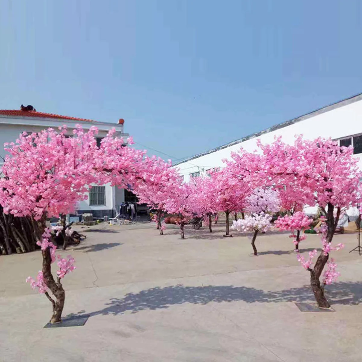 

Pink Peach Blossom Wishing Tree Artificial Cherry Blossom Decor for Weddings Home Accent with Lifelike Blooms