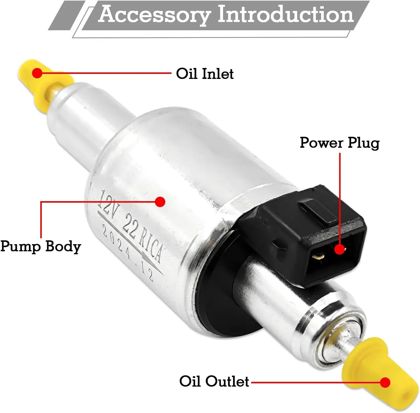 Pompa carburante riscaldatore adatta per Webasto Eberspacher 2KW 5KW 8KW Pompa riscaldatore parcheggio aria con supporto pompa olio (design silenzioso)