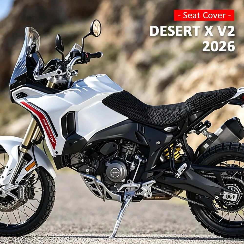 For DUCATI DESERT X V2 2026 NEW Motorcycle Anti-Slip Seat Cover DesertX V2 3D Honeycomb Mesh Heat Insulation Protect Cushion