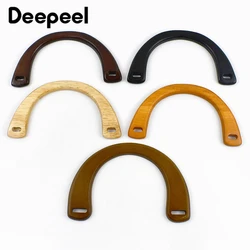 1/2/4Pcs Deepeel 15cm Wooden Bag Handle Fashion Women's Purse Frames Kiss Clasp Sewing Brackets Kit Closure Handbag Accessories