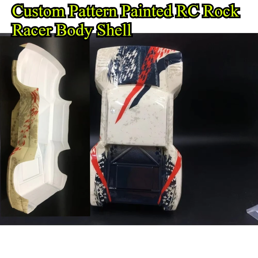 RC Rock Racer Decorative Pattern Body Shell Upgrade For 1/18 Axial 90052 90054 210mm Wheelbase 200mm Width custom size Parts
