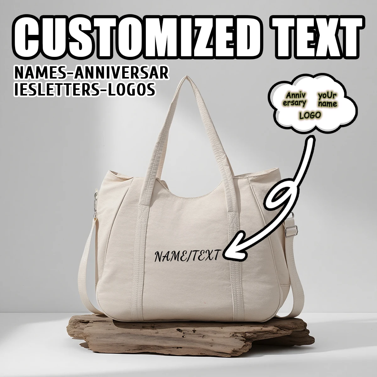 

Высококачественная женская рабочая сумка-тоут с логотипом, изготовленная на заказ, с ощущением изысканности, сумка через плечо, сумка, персонализированная своими руками