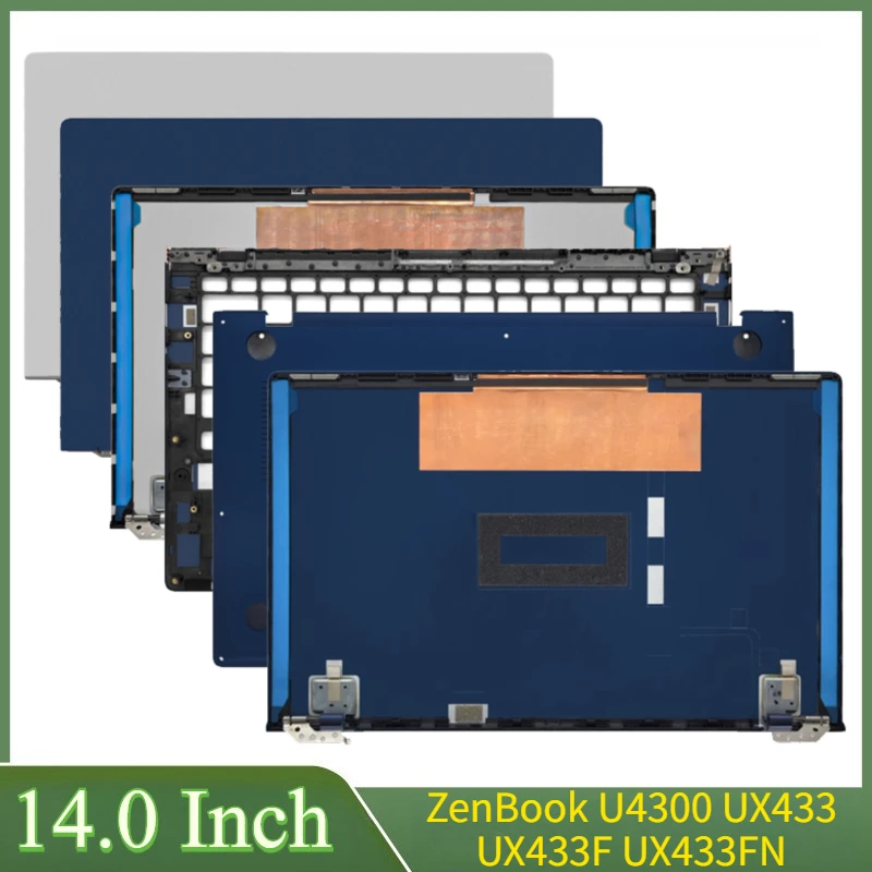 

14-дюймовый 98% новый без сенсорного экрана для ZenBook U4300 UX433 UX433F UX433FN ноутбука, задняя крышка ЖК-дисплея, передняя панель, петли, упор для рук, нижняя часть корпуса