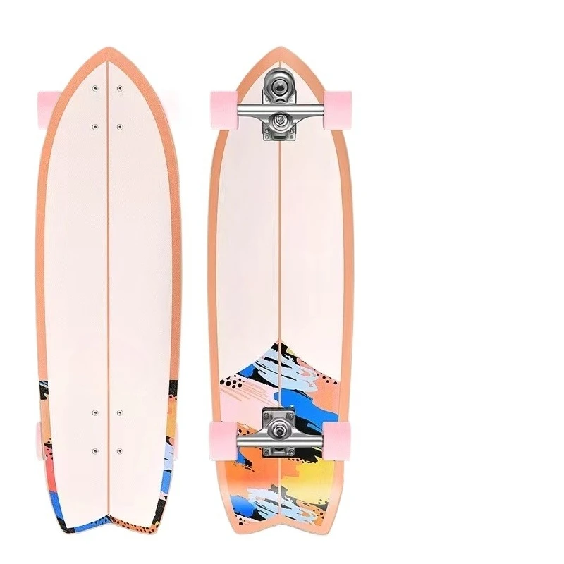 

Land Surfboard Skateboard Beginners Boys and Girls Professional Spring Bridge Pedal-Free Ground Board