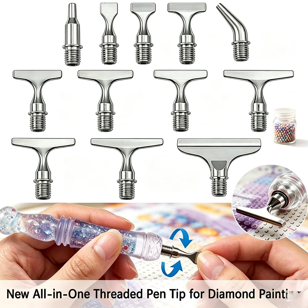Embroidery Tools - Diamant-Stickerei-Stiftspitzen, Diamant-Stiftzubehör, Edelstahl-Stiftspitzen, Diamant-Stickerei-Werkzeuge