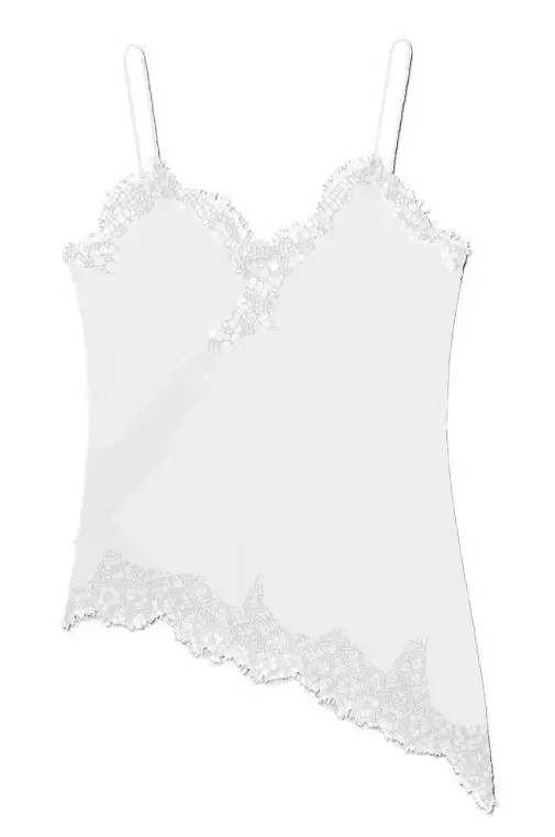 قمصان نسائية بحزام سباغيتي بحاشية غير منتظمة أنيقة للصيف