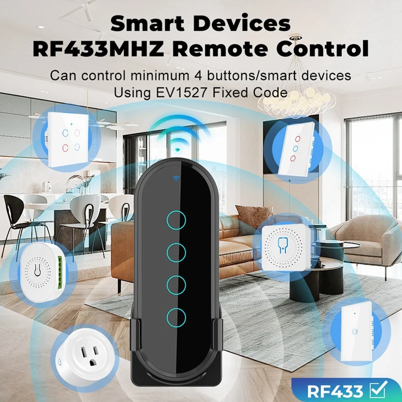 الترويج! المنزل الذكي الجديد 433 ميجا هرتز 4 مفتاح Ev1527 الترميز مفتاح التحكم عن بعد التبديل Rf الارسال اللاسلكي للتحكم عن بعد