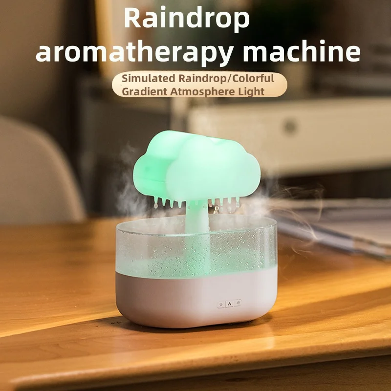 Rain Clouds Aroma Diffuser  Raindrops Air Humidifier Essential Oil Diffuser USB Desktop Ultrasonic Sprayer