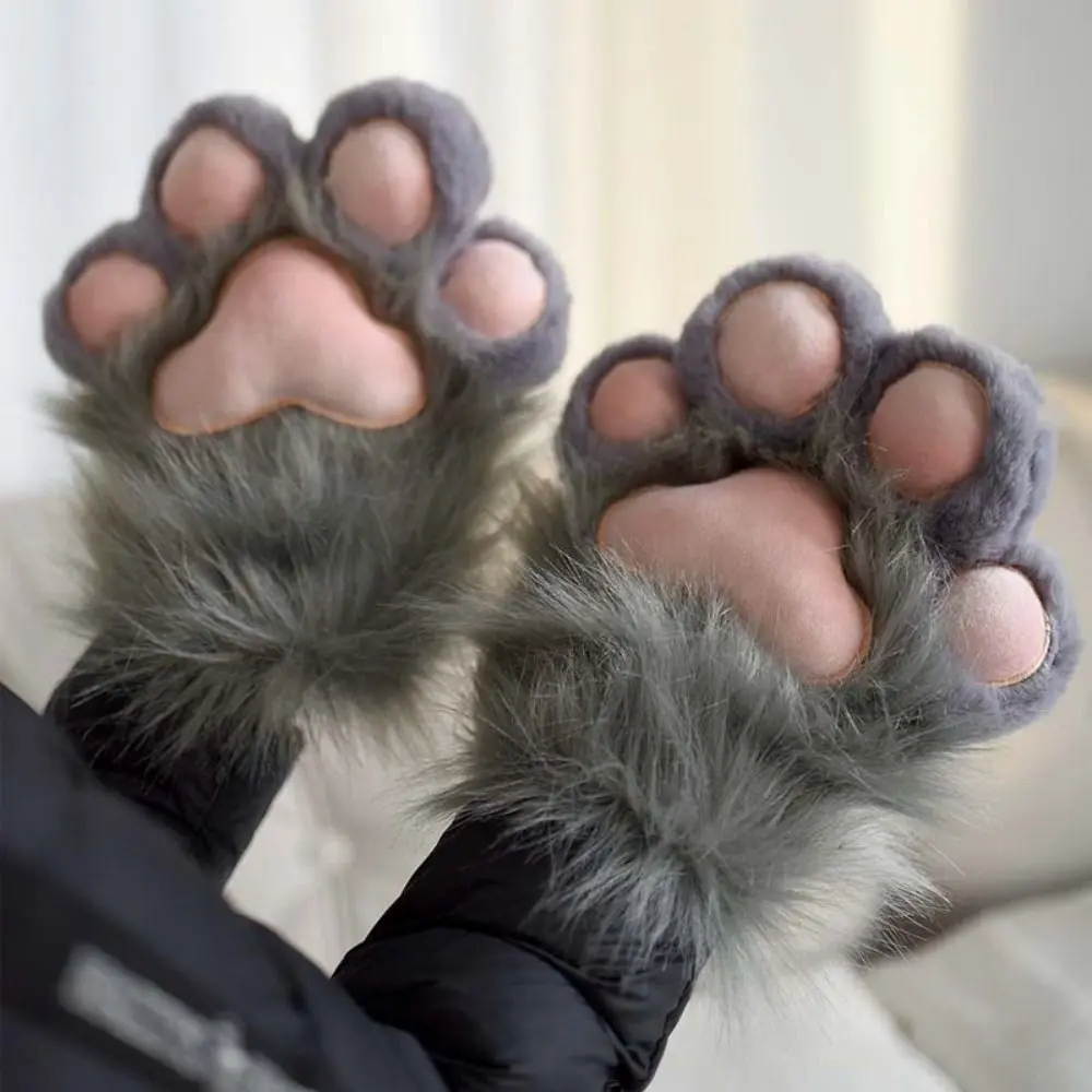 

Cute Cartoon Cosplay Costume Gloves Furry Fursuit Kigurumi Cat Claw Mittens Warm Thicken Cosplay Props Party