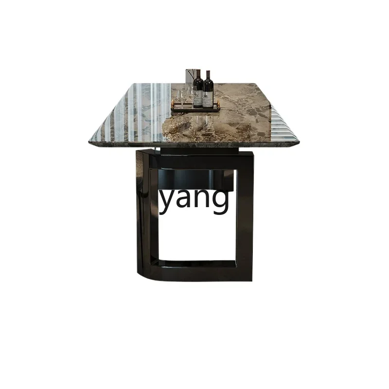 

CX luxury stone marble dining table and chair combination modern simple small apartment eating rectangular table household