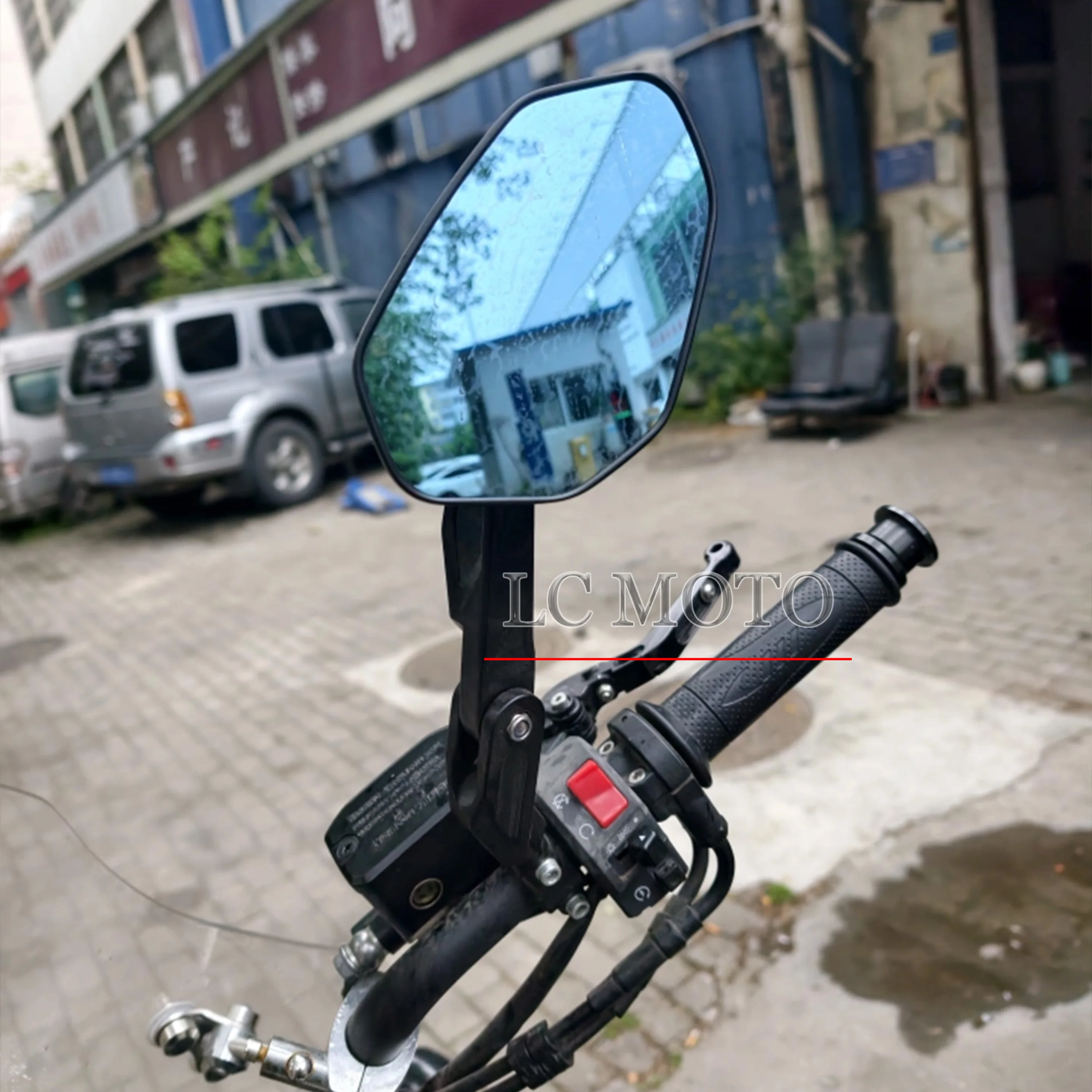For CFMOTO 700MT/800MT/1000MTX MOTOrcycle Modification Carbon Fiber Foldable Rearview Mirror Anti-fog High-Definition Blue Light view 3