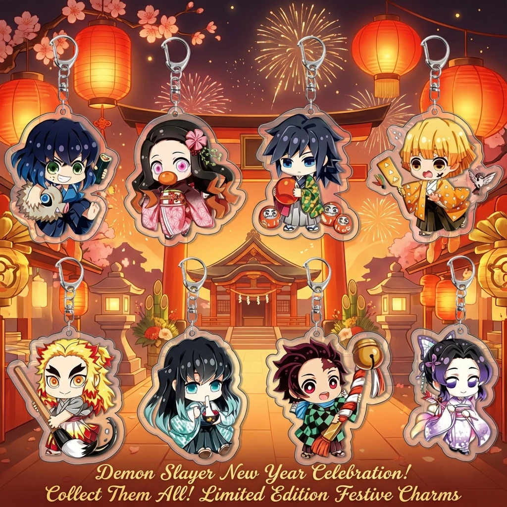 

Demon Slayer Kimetsu no Yaiba Kamado Tanjiro Nezuko Acrylic Keychain Anime Merchandise Cosplay Convention Gift Otaku Collection