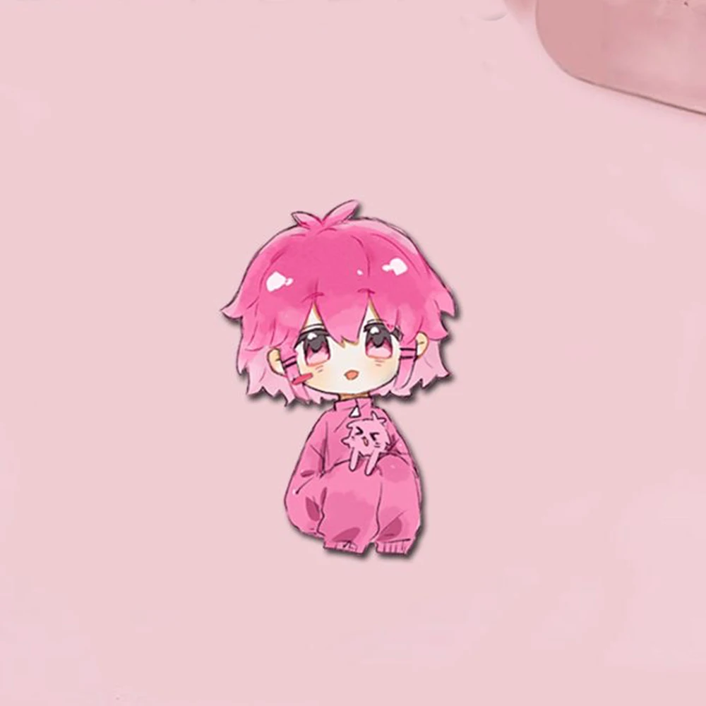 3pcs/set Game Kasane Teto Anime Acrylic Brooches Clothes Collar Badge Button Pin Pencil Case Decor Cosplay props Accesseries