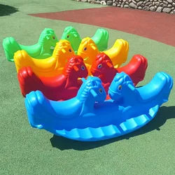 Baby Two Person Seesaw Board Toys Cartoon Animal Shake Horse Toys Children's Indoor Outdoor Entertainment Sports Toys for Kids