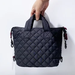 Borse Casual In tessuto Oxford per donna borsa a mano di design di lusso 2024 novità In spalla con manico superiore a rombo ricamato con spalline larghe