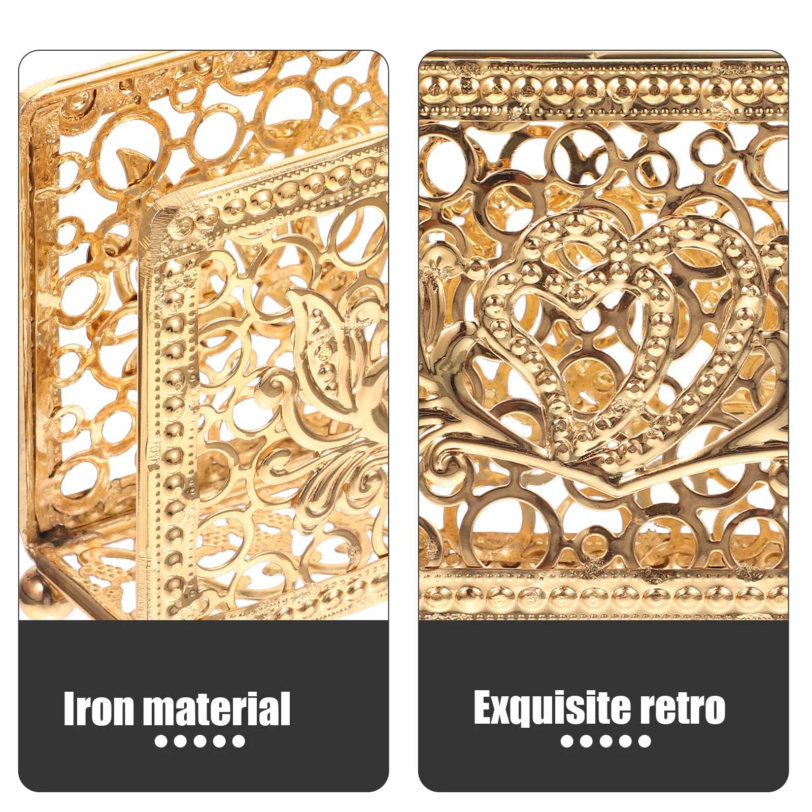 

Metal Napkin Holder Tissue Stand Kitchen Farmhouse Decorative Iron Freestanding Creative Elegant Retro Styling Space Saving
