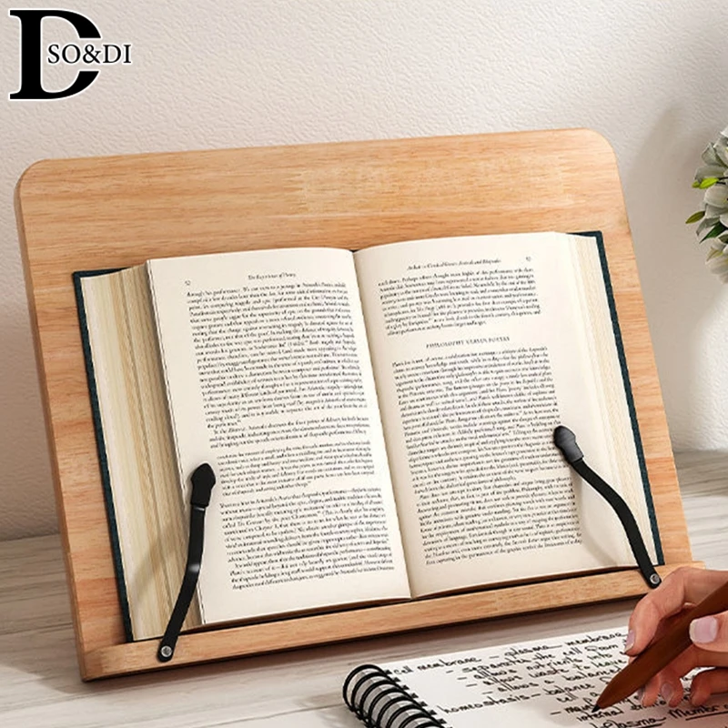 Ajustável Leitura Resto Tablet e Clipes Página de Papel, Cookbook Reading Desk, Resistente Bookstand, Leve Livro Stand, Textbooks, 1Pc