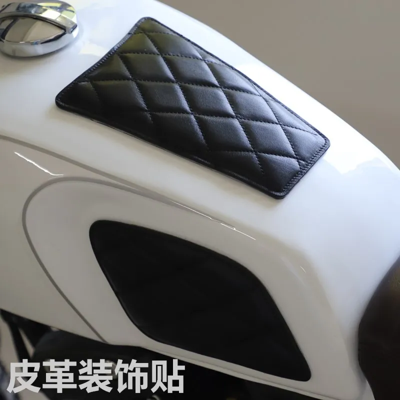 Motorcycle Cafe Racer Tank Traction Pad Side Gas Tank Knee Grip Protector Fuel Tank Stickers Vintage Side Panels