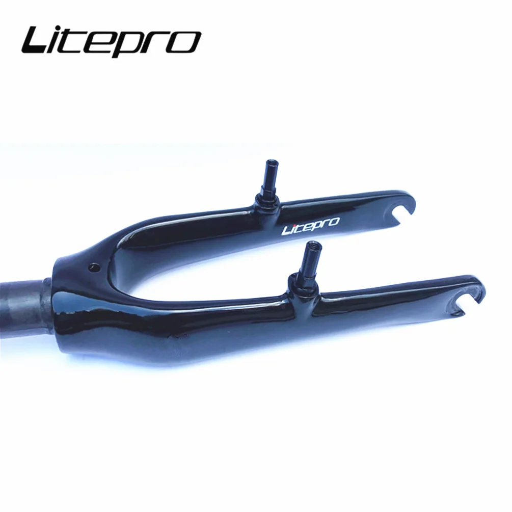 

Litepro Bicycle 14 Inch Carbon Fibre Front Fork Open Measurement 74MM Folding Bike K3 Fork Cycling Parts Accessory