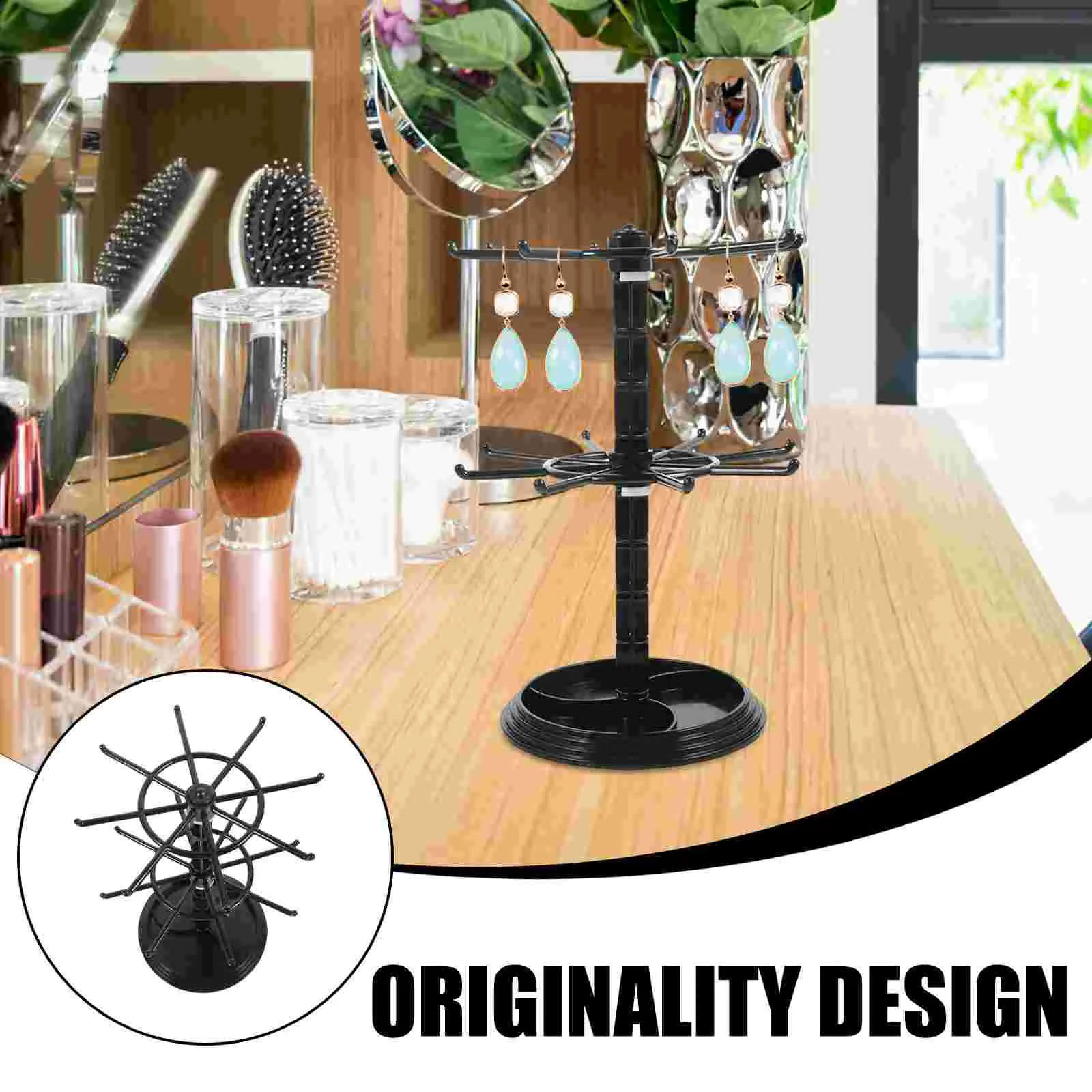Jewelry Hanger Storage Stand Keychain Display Necklace Holder for Shelf Tree Rack Black Towel Kitchen Organizer Travel