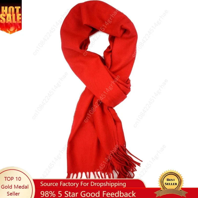 

Plum Feathers Winter Scarf Shawl with Cashmere Feel - Rich Solid Colors Winter Scarves and Wraps 72" x 12"