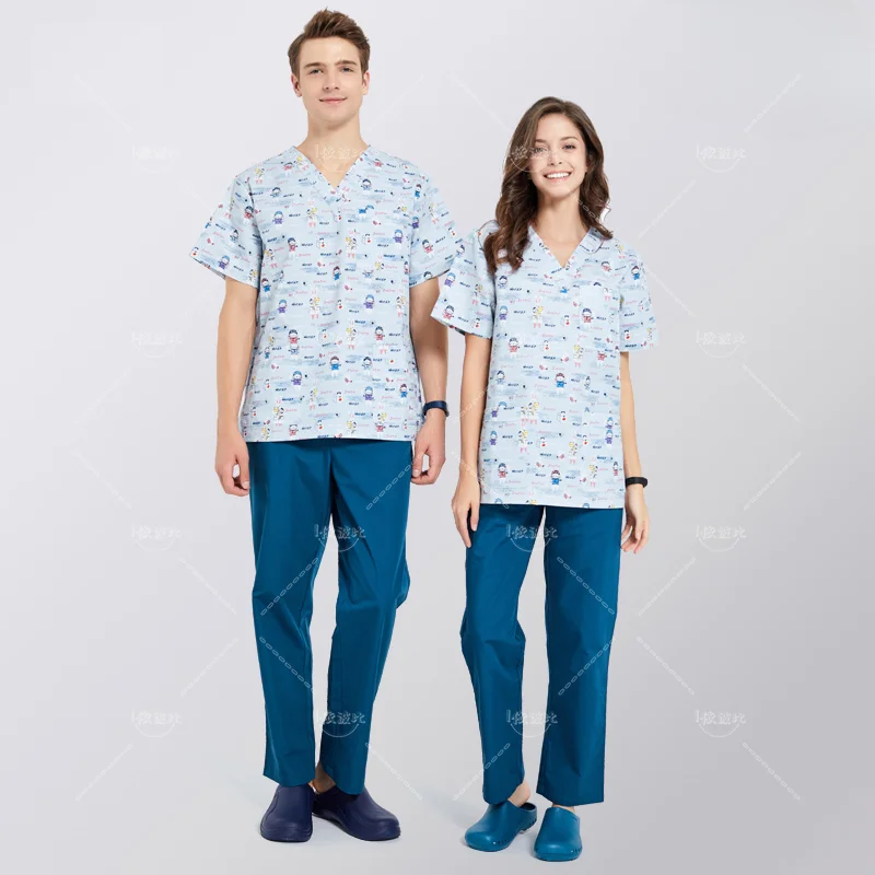 ANNO-Uniforme de soins infirmiers pour hommes et femmes, fournitures de clinique dentaire, génératrices d'infirmières, vêtements de travail, personnel hospitalier médical