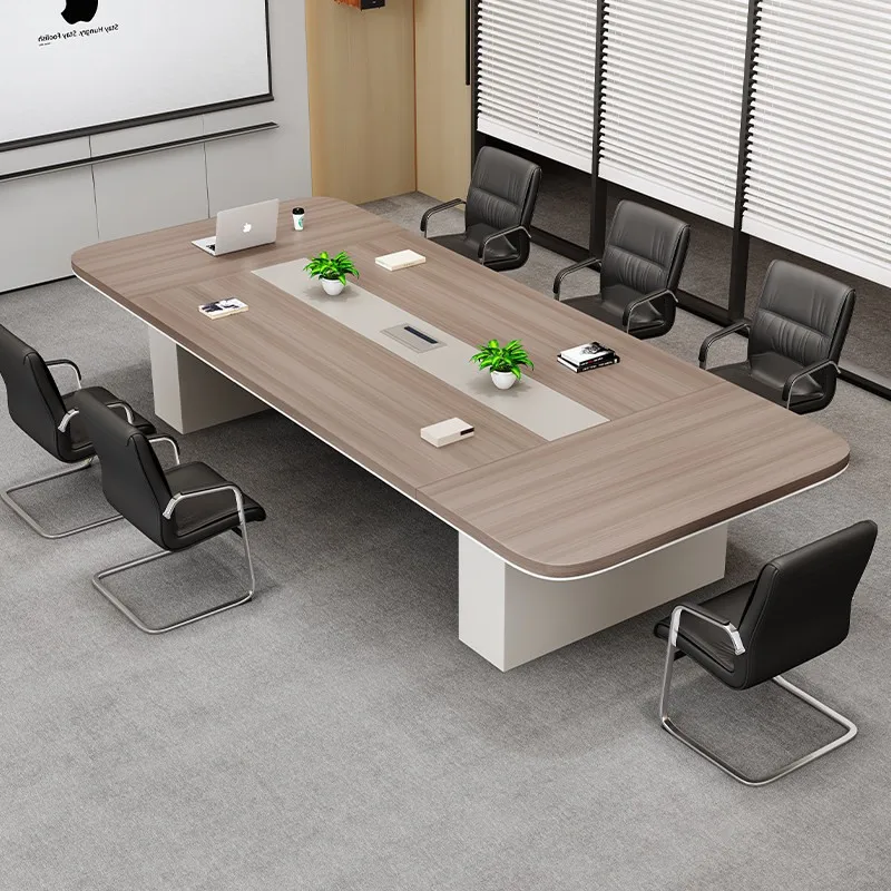 Long conference table Modern simple large rounded corner negotiation Reception combination Conference room