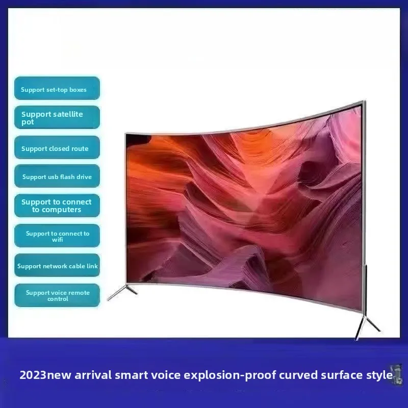 8K منحني 100 بوصة بروتوكول إنترنت صوتي ذكي تلفزيون مسطح 50 70 85 بوصة تلفزيون منحني #3