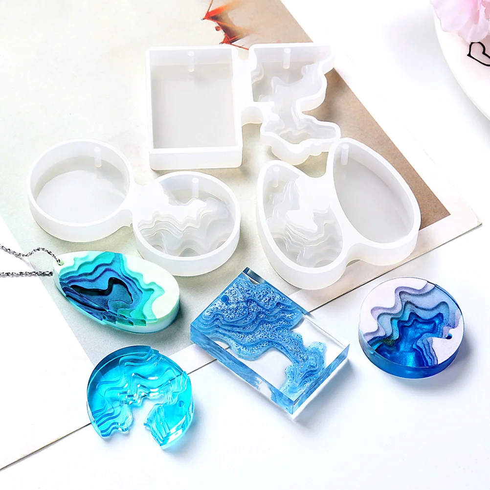 

Silicon Island Pendant Die Jewelry Silicone Mold Card Beads for Making White Casting