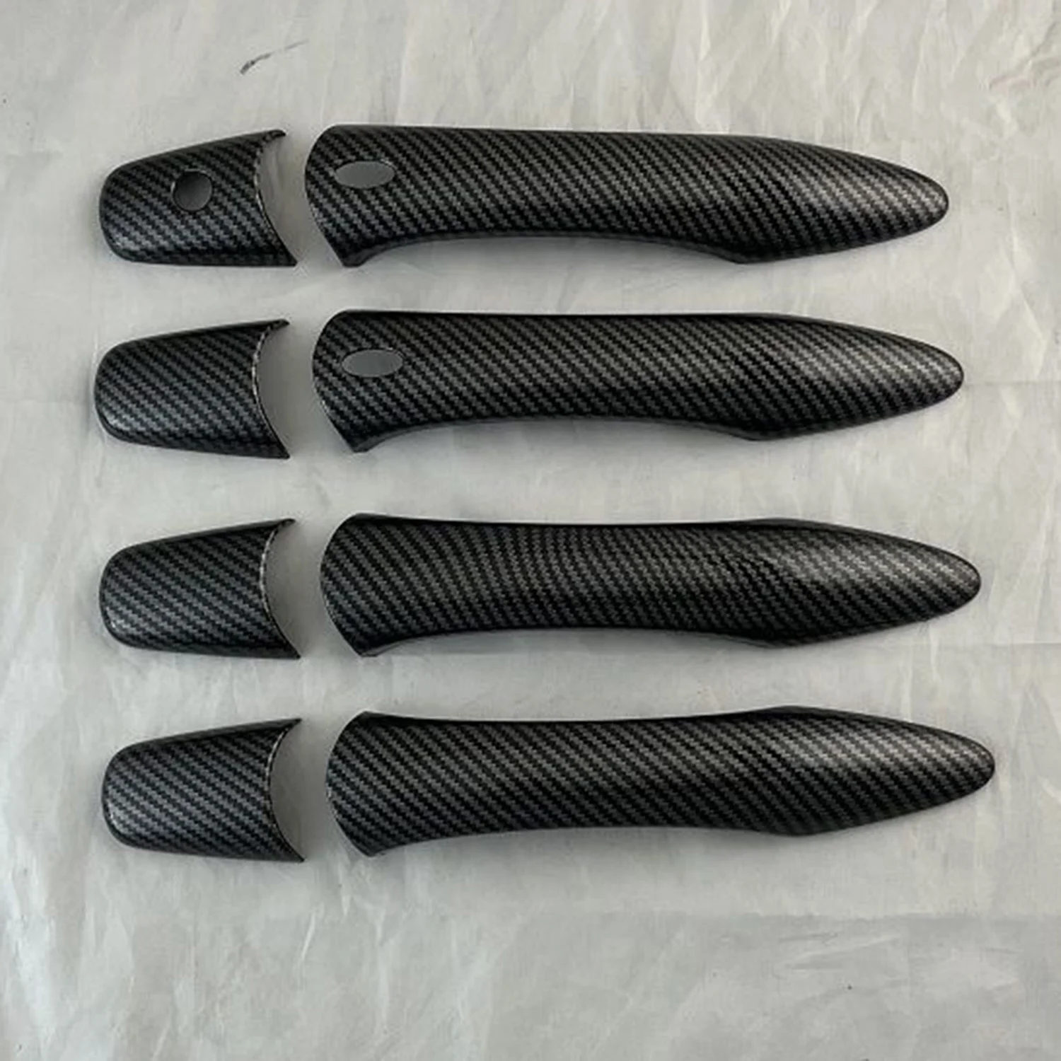 For Infiniti M37 M37x M56 M56x M35h 2011 2012 2013 New ABS Black Carbon Car Accessory Door Handle Cover Trim Paste Style