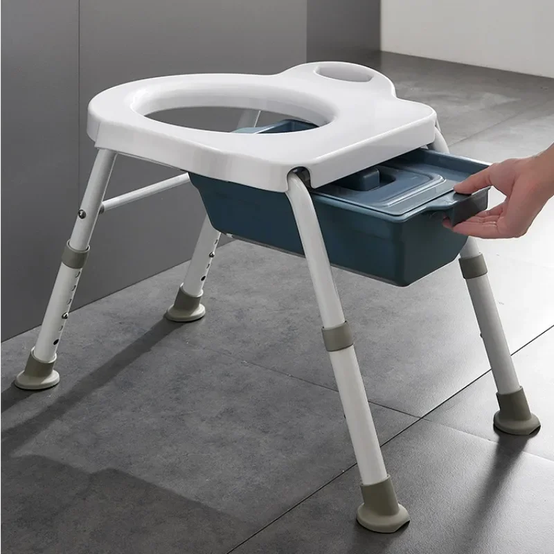 Elderly Disabled Toilet Toilet Chair, Adjustable Height Pregnant Woman Commode Toilet, Home Squat Toilet Seats Disability Help