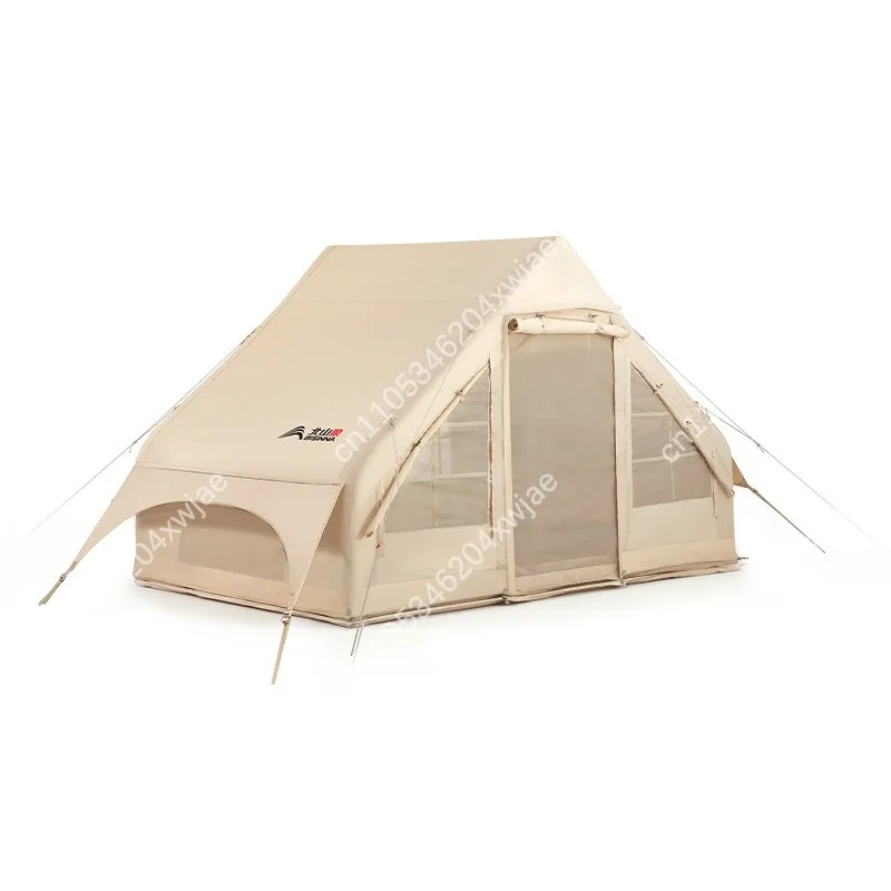 Nordisk Reisa 6 Inflatable Tent Cotton, Outdoor Portable Camping Shelter with Rainproof Roof and Folding Design