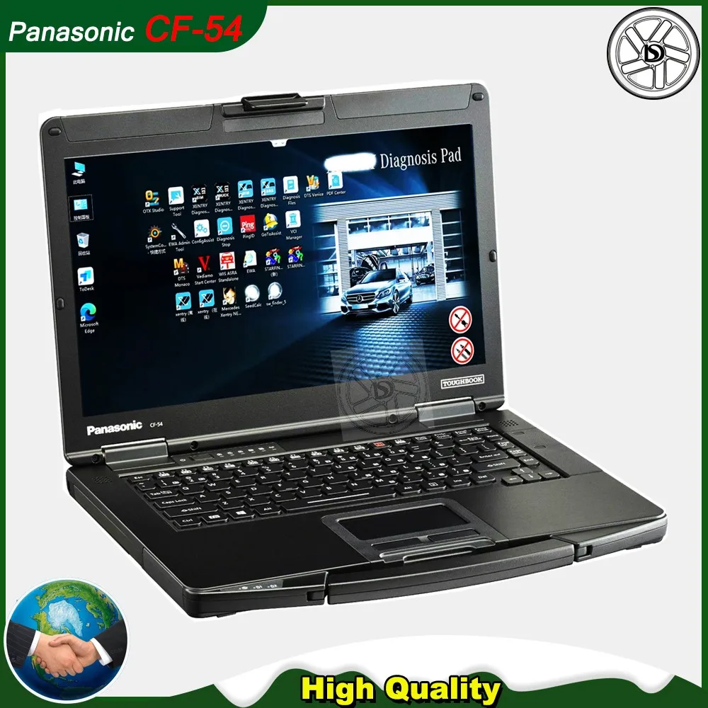 Panasonic CF-54 Core i5 4G/8G HDD/SSD Diagnostic Rugged Laptop for Mb Star C4/C5/C6 or ICOM NEXT/A2/A3 and 5054A Diagnostic Tool