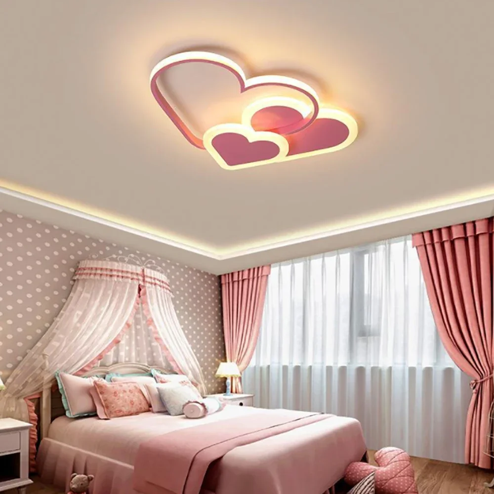 Modern minimalist personalized creative bedroom ceiling light Nordic light luxury LED master bedroom pink romantic light