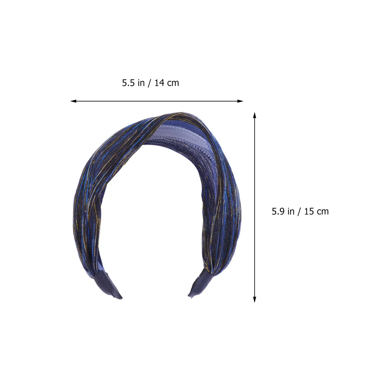 عصابة رأس من الدانتيل للنساء والفتيات من القماش بتصميم واسع من الدانتيل، إكسسوارات رباط شعر واسعة، أداة تصفيف الشعر الأزرق