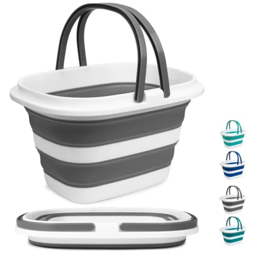 

Large Collapsible Mop Bucket 16L 4.2 Gallon Plastic Bucket for House Cleaning Car Washing Silicone Cleaning Supplier Organizer