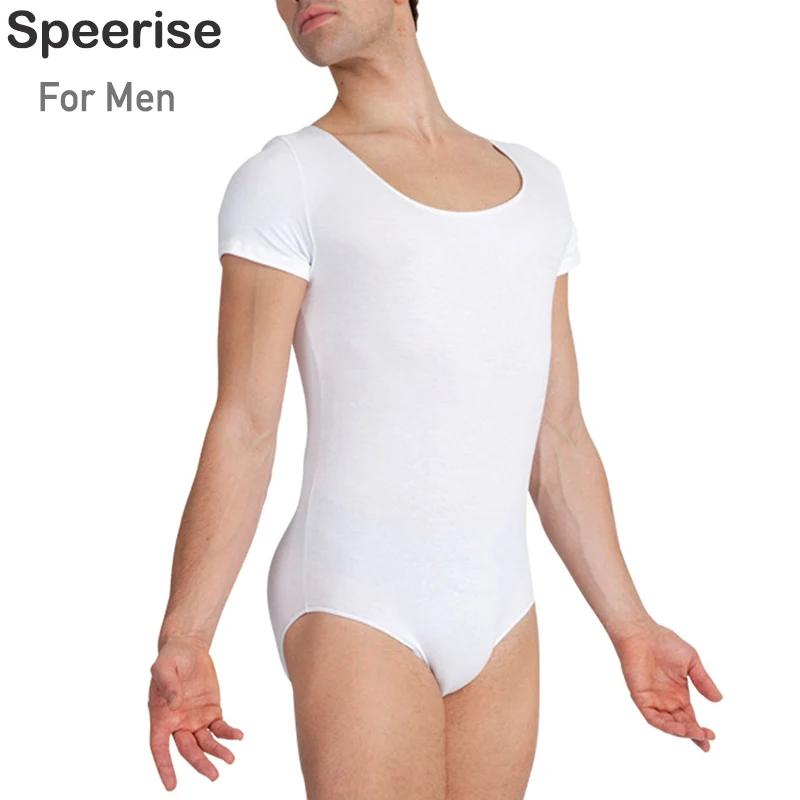 SPEERISE White Ballet Sleeveless U- Neck Leotard Nylon Backless Spandex Dancewear Gymnastics Leotard Yoga Dance Bodysuit Costume