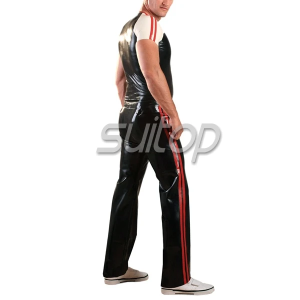 بدلة رياضية من اللاتكس للرجال من Suitop بما في ذلك البنطلون والقميص