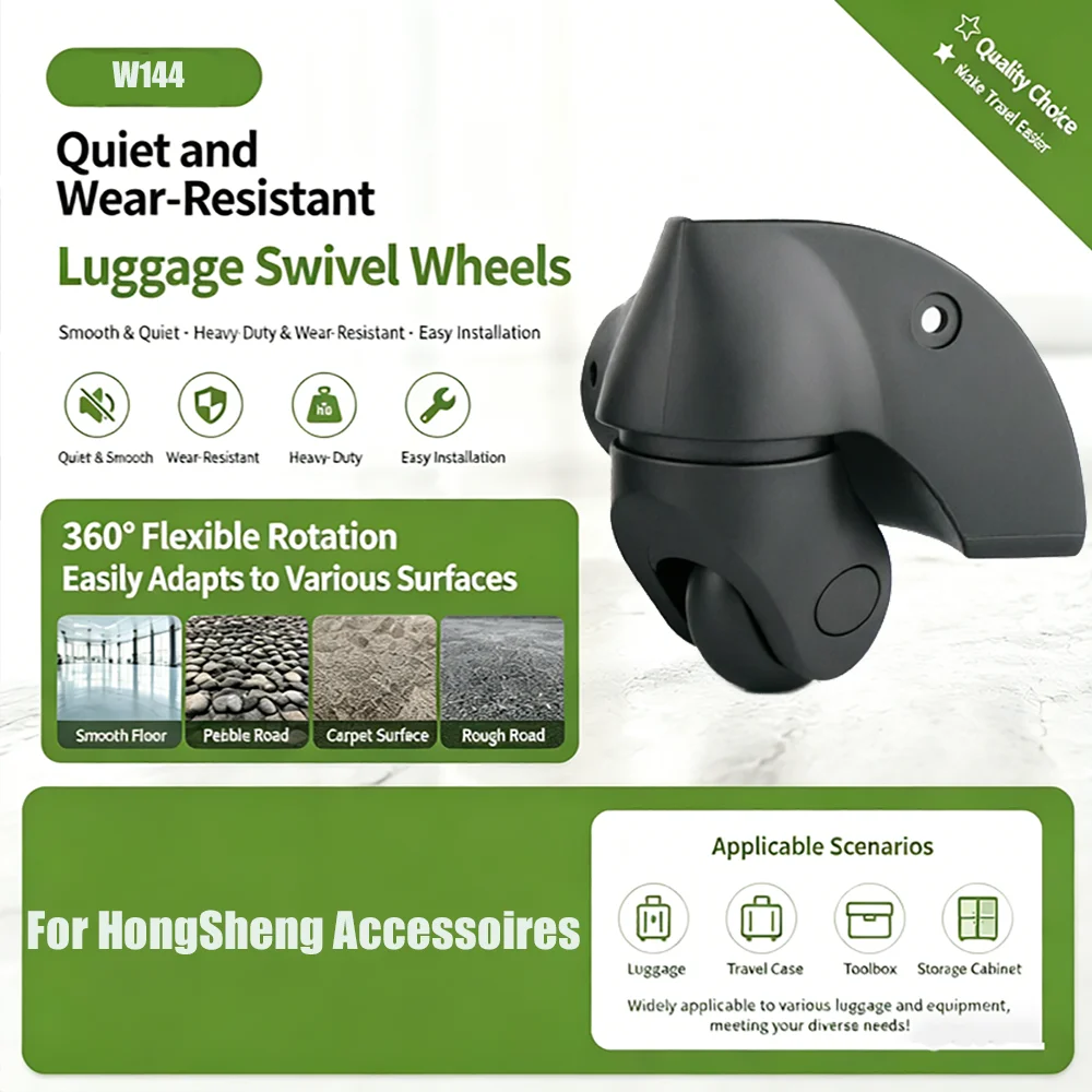 Professional Luggage Wheel Repair Replacement Spinner Caster Wheels For Trolley Suitcase with Durable Material 360° Swivel S