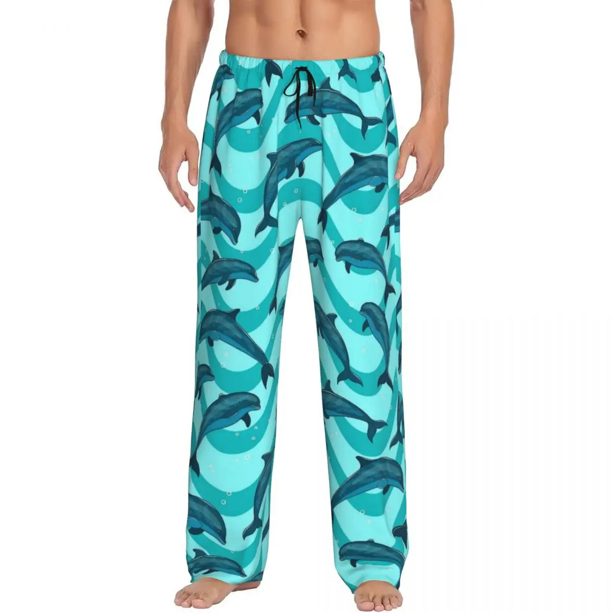 

Custom Print Shark Pajama Pants for Men Cute Animal Sleep Sleepwear Bottoms with Pockets