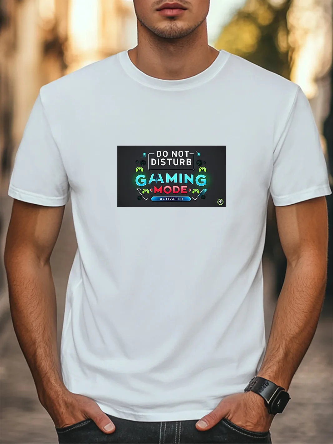 Повседневная футболка унисекс с активированным игровым режимом «Не беспокоить», женская и мужская футболка.