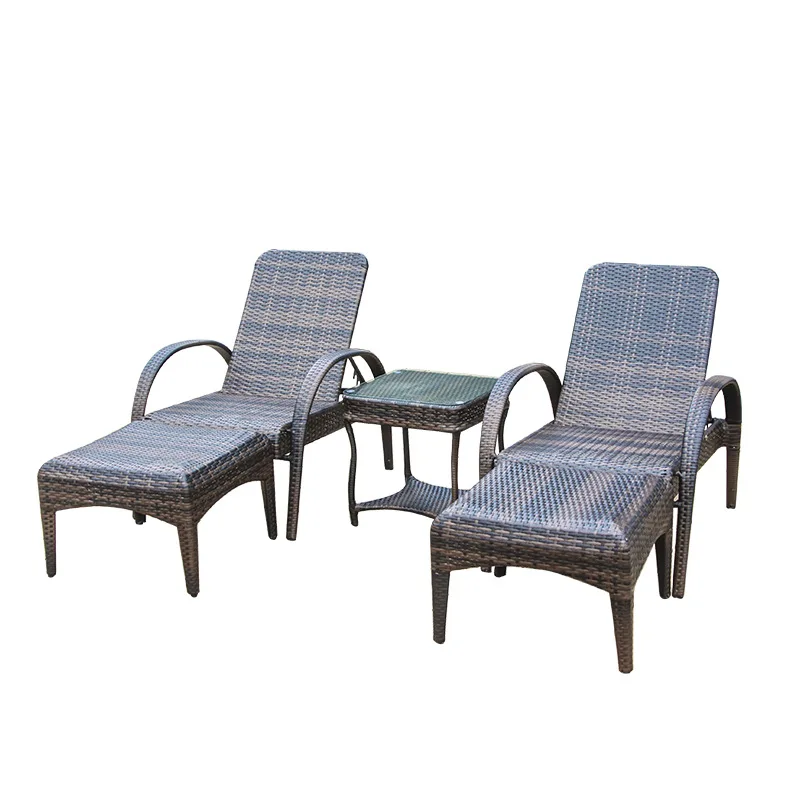 

Outdoor loungers, villa courtyard swimming pool beach chairs, outdoor rattan beds